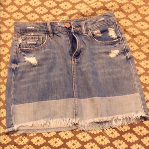 Denim mini skirt